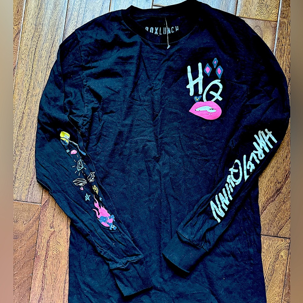Harley Quinn Birds of Prey long sleeve top size XS Never Worn